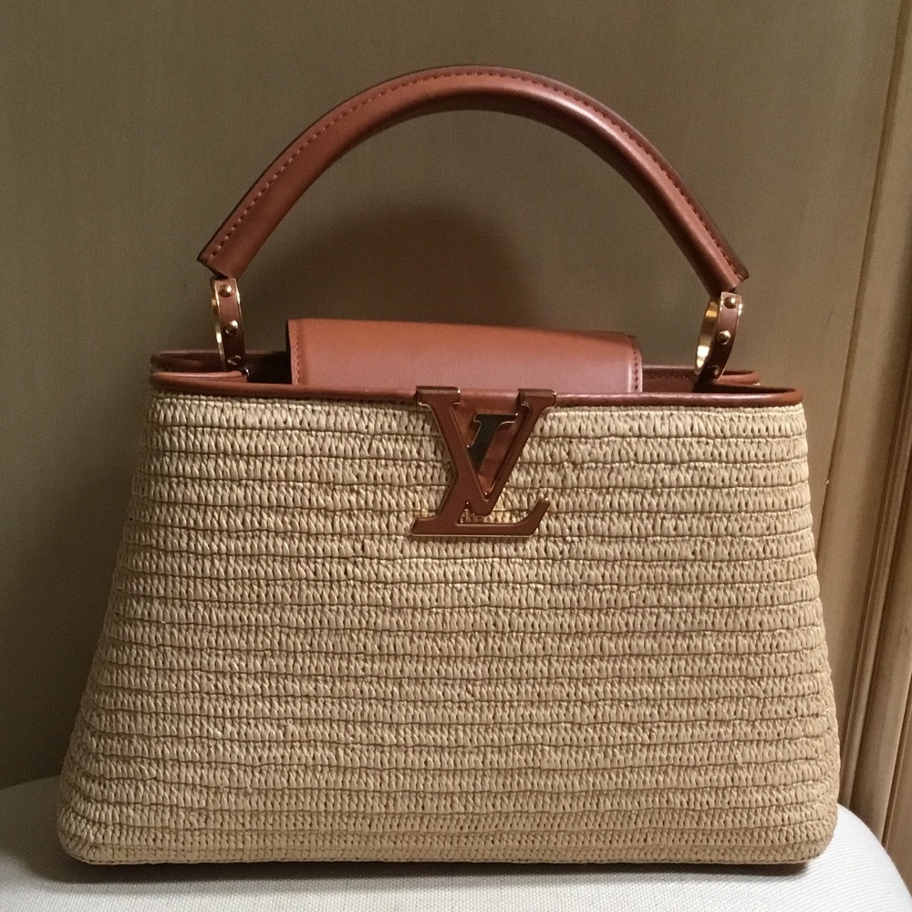 Louis Vuitton Raffia Capucines MM Limited Edition